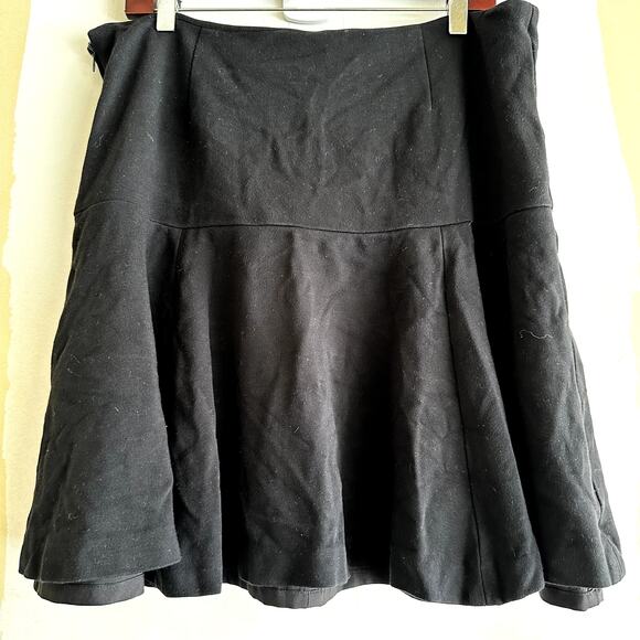 Lauren Ralph Lauren Skirt Pleated Flare A Line Mini Side Zip Black 12 38" - Picture 5 of 5